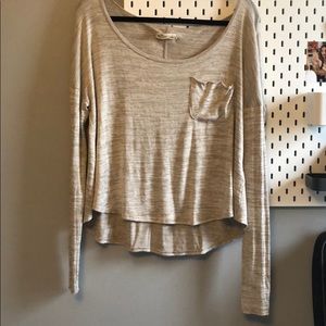 Grey and white sweater